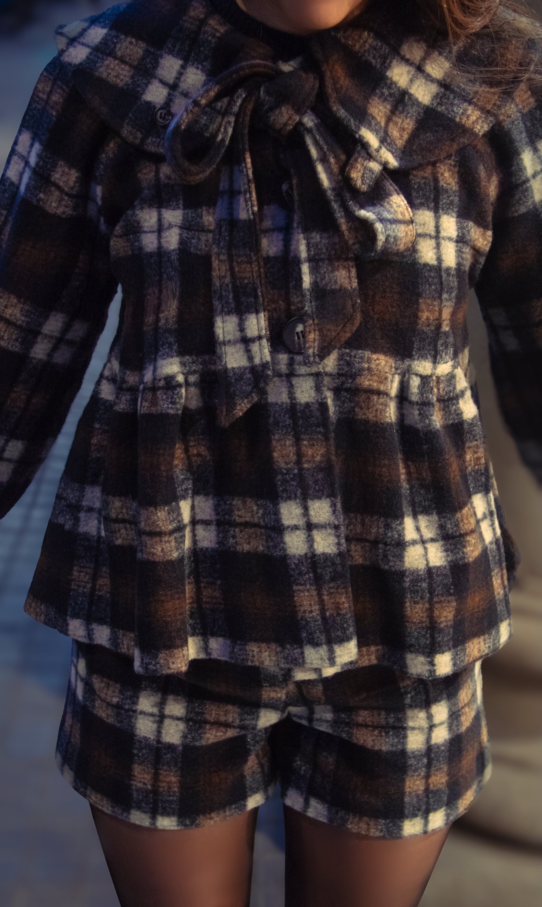 The Monalisa Plaid Jacket Set